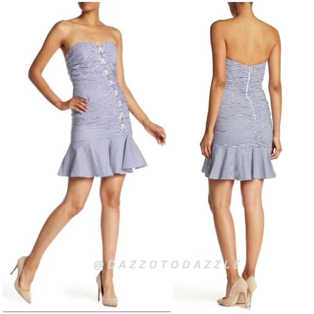 VERONICA BEARD -NwT- Pippa Lace Up Bustier Flounce Ruffle Nautical Dress | 4